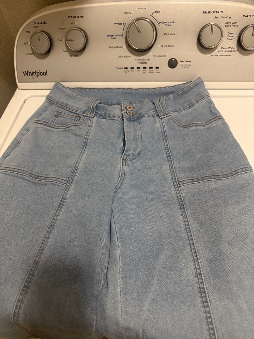 Women’s High-Rise Light Blue Wide-Leg Jeans
